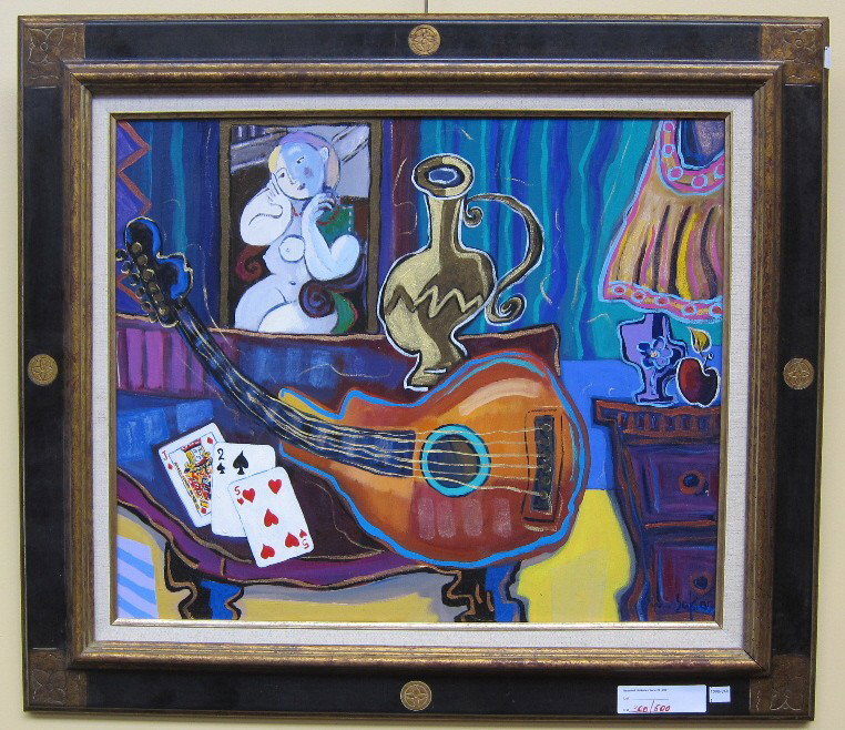 MISSAKIAN, BERGE (CANADIAN, b.1933): Oil on canvas. "A Tune for Pablo." 20 x 24."