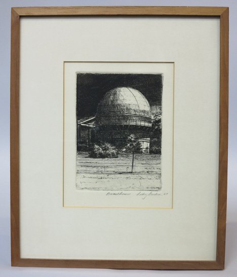 GOODMAN, SIDNEY (AMERICAN, b.1936): Etching. "Round House." Pencils signed, dated 69 and titled below. Label on verso, ed. 25. Measures: 17 x 13 1/2"