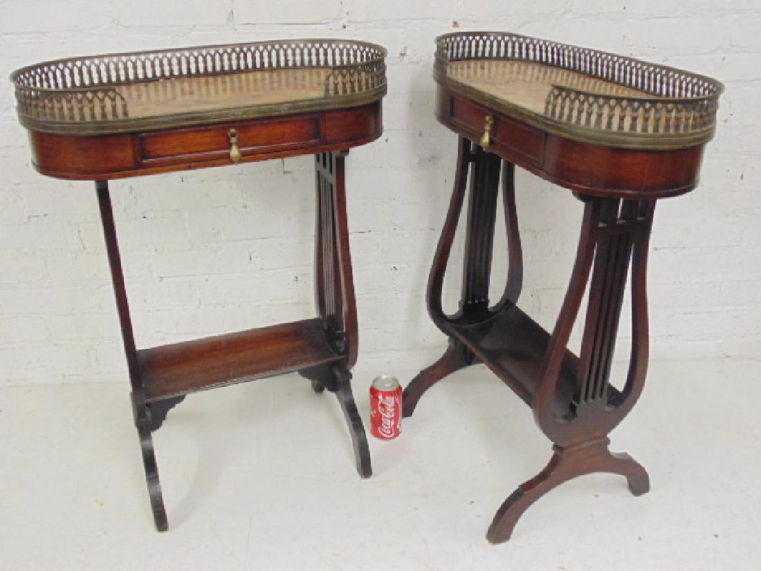 Pair lyre base, Roosevelt Hotel NYC stands (1 of 6)