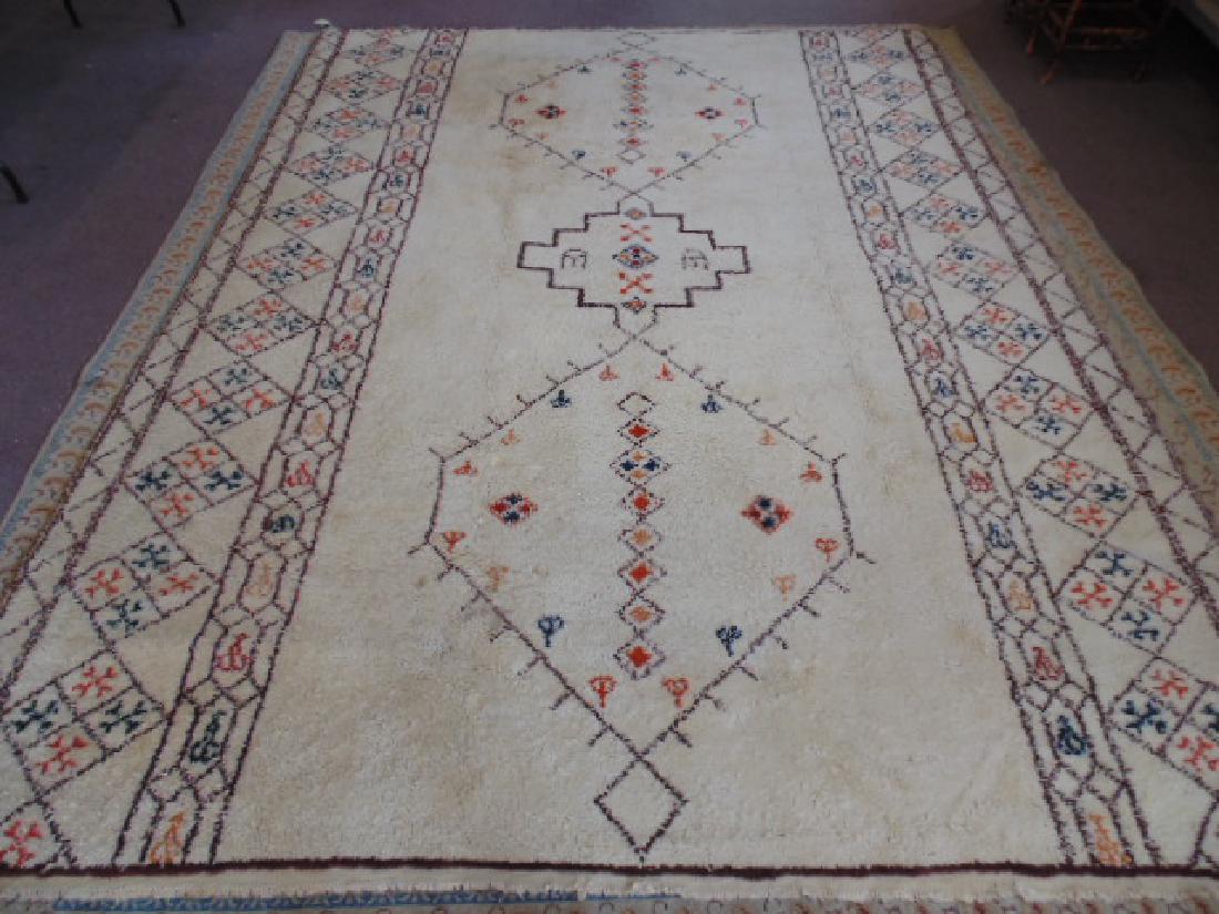 Wool rug, diamond pattern, mid Century (1 of 7)