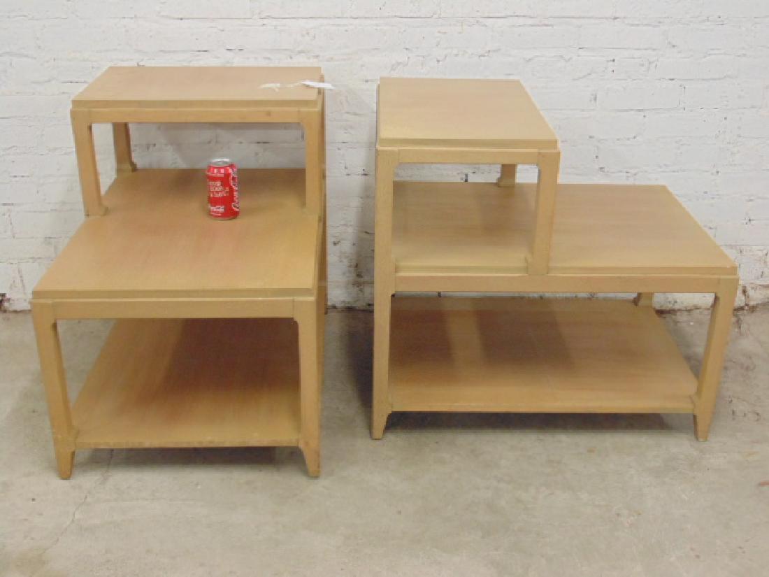 Pair mid Century step back end tables (1 of 4)