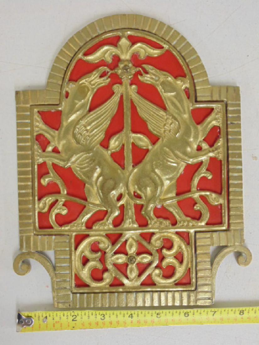 Bronze plaque with winged horse creatures (1 of 5)