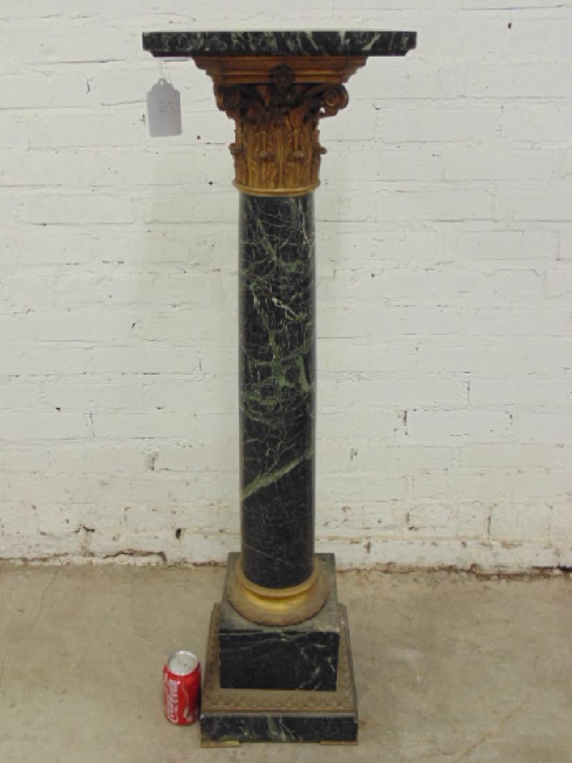 Marble & bronze pedestal (1 of 7)