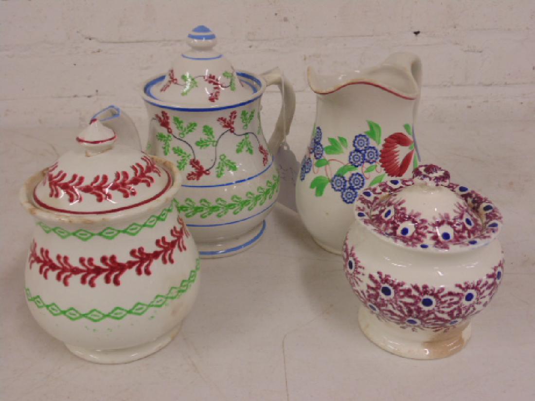 Lot stick spatter, tea pot, creamer (1 of 6)