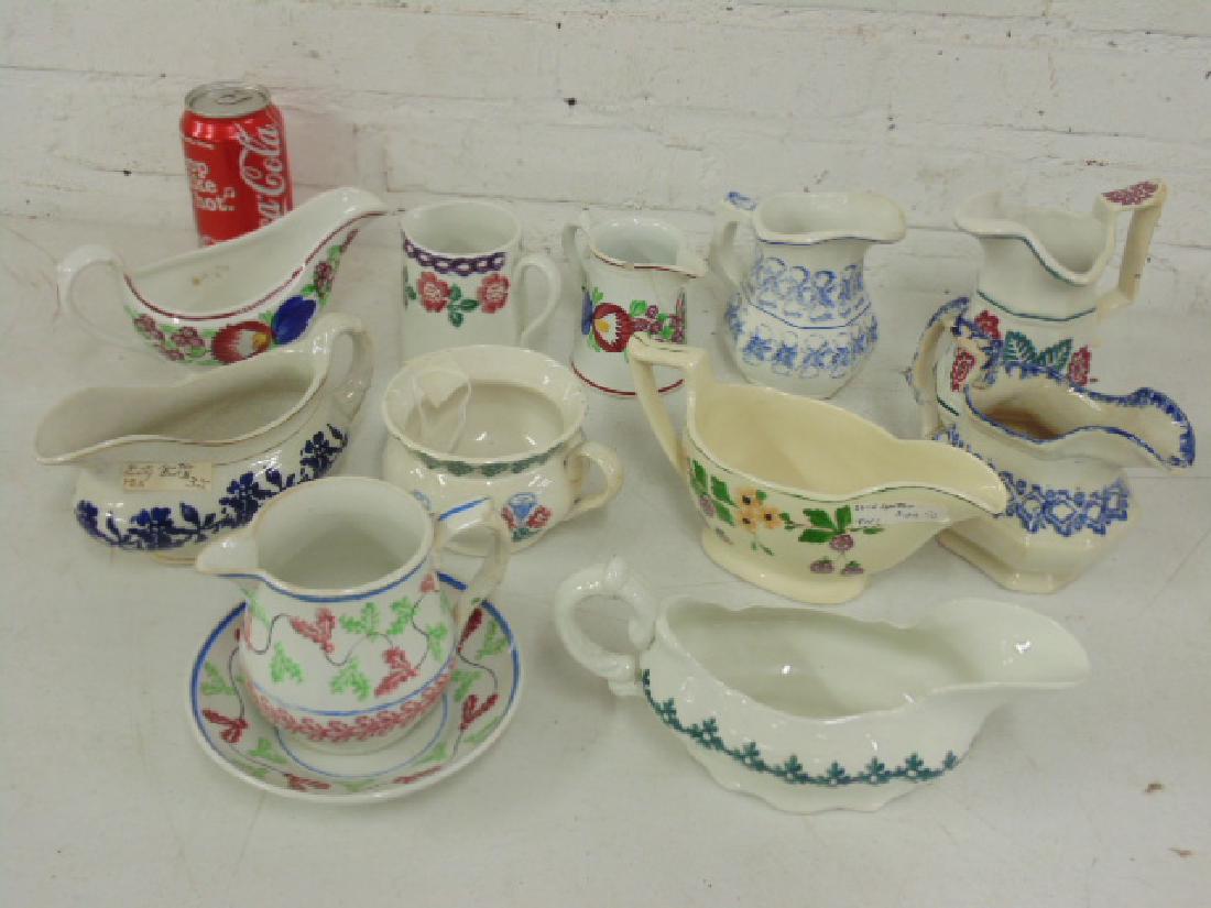 Stick spatter lot, gravy boats, creamers, pitchers (1 of 7)