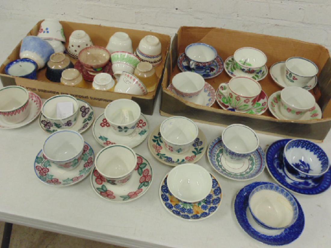 Large lot stick spatter cups & saucers (1 of 10)