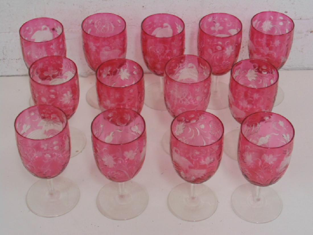 13 pink stems, exotic birds & flowers, (1 of 8)