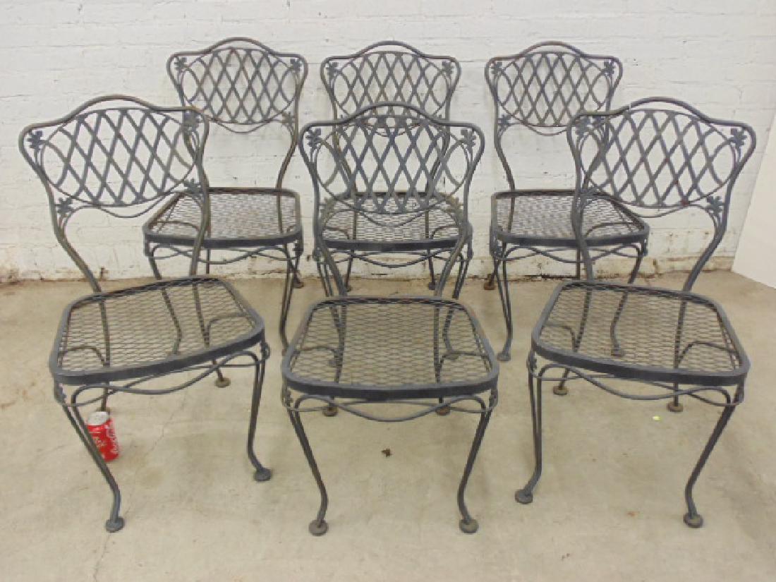 Set 6 iron patio chairs by Woodard (1 of 8)