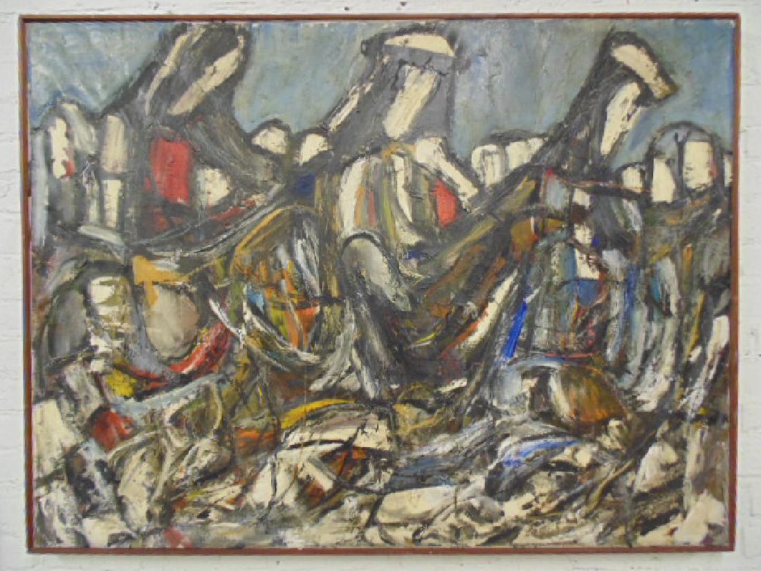 Painting, abstract scene,  Gino Hollander (1 of 8)