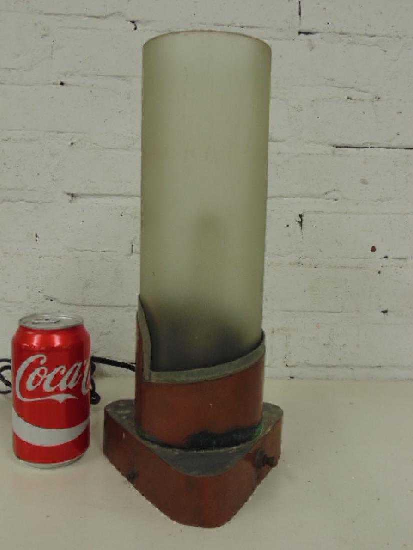 Paul Lobel table lamp, copper and glass (1 of 6)