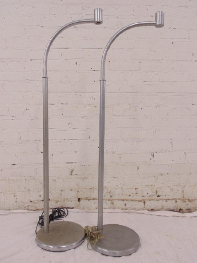 Pair Walter von Nessen "J" form chrome floor lamps (1 of 6)
