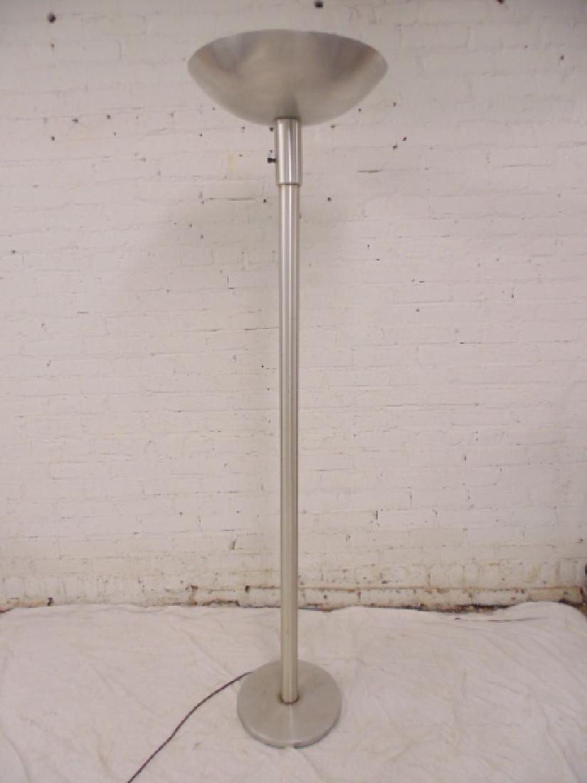 Mid Century aluminum floor lamp, Russel Wright style (1 of 7)