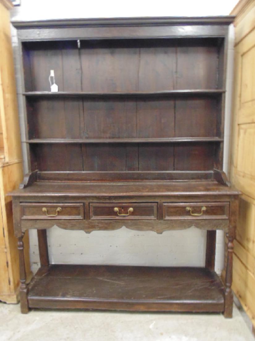 Antique 18th C Welsh Cupboard Dresser Plate Rack (1 of 6)