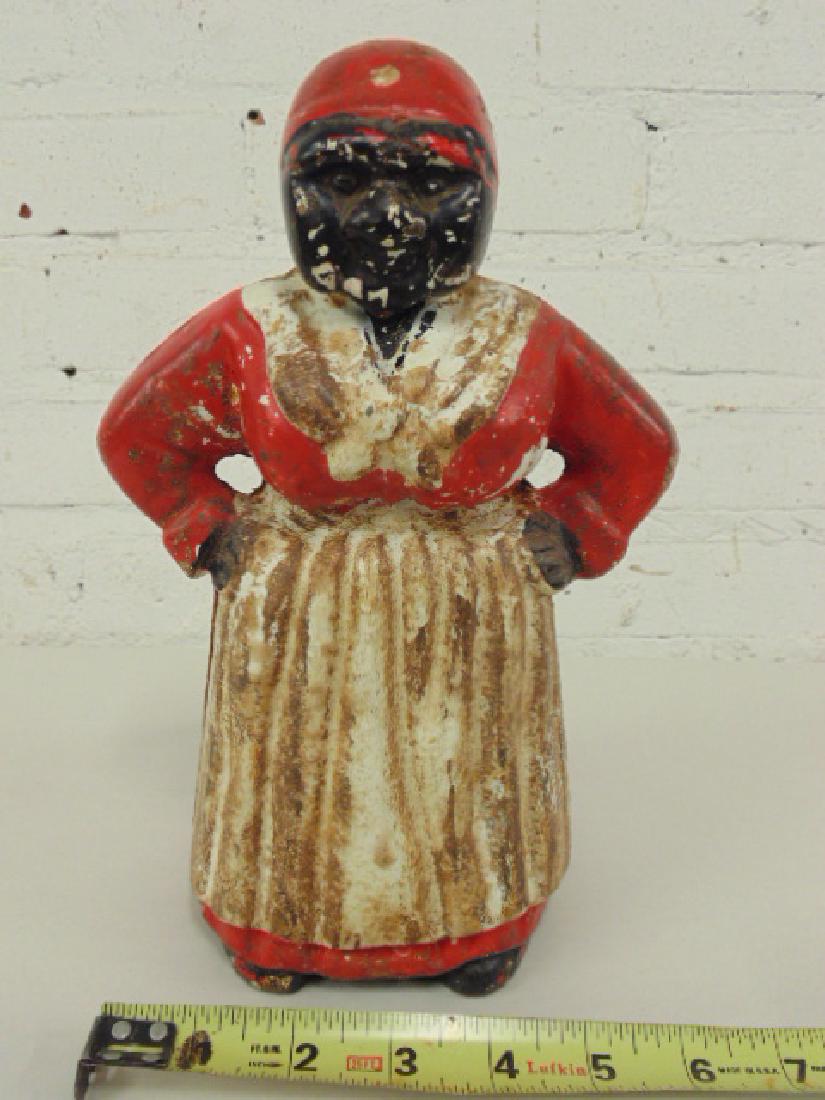 Cast iron aunt Jemima doorstop, old paint (1 of 4)