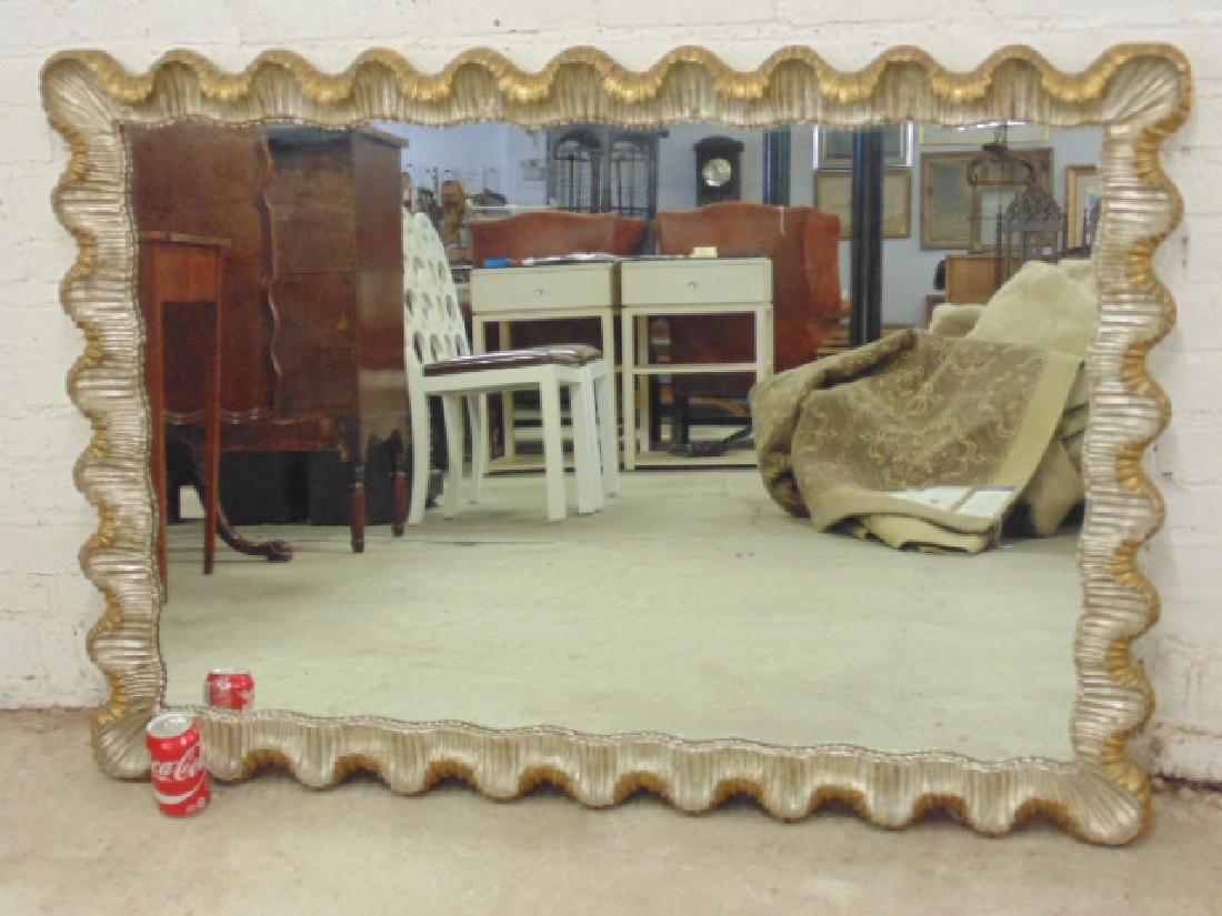 Large carved wood, gilt framed Italian mirror (1 of 4)