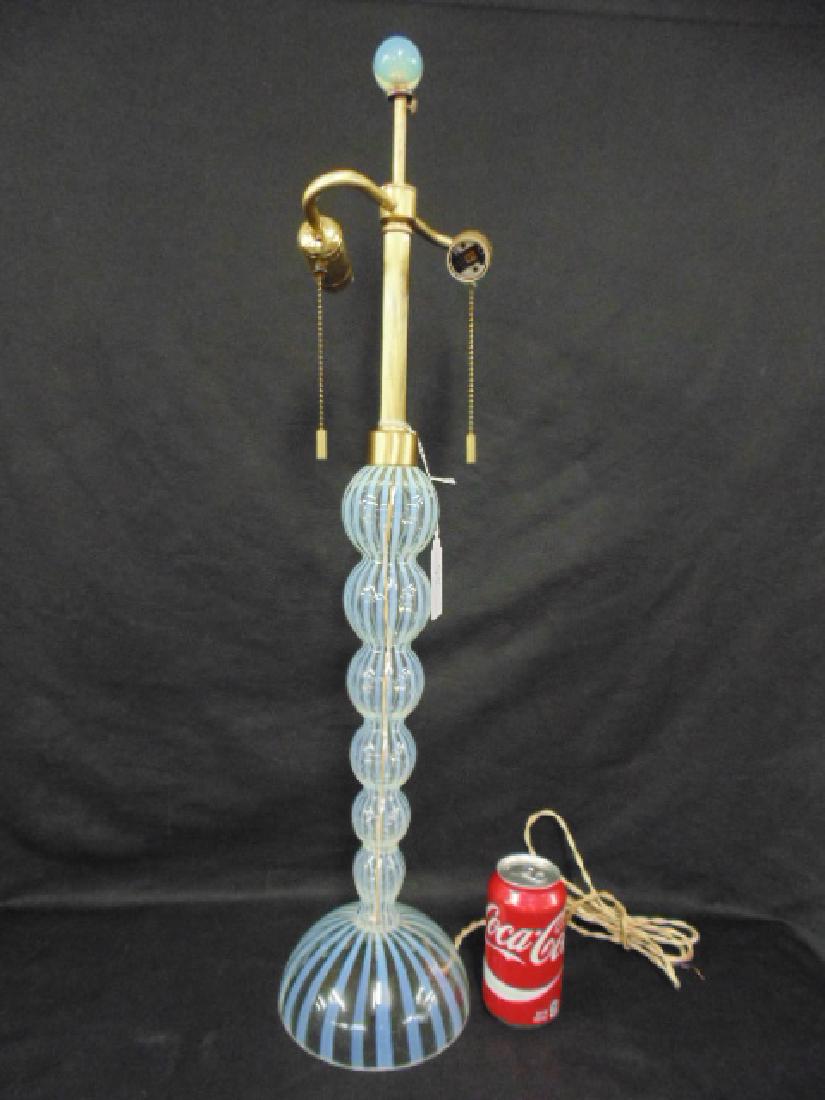 Donghia artglass table lamp, striped pattern (1 of 6)