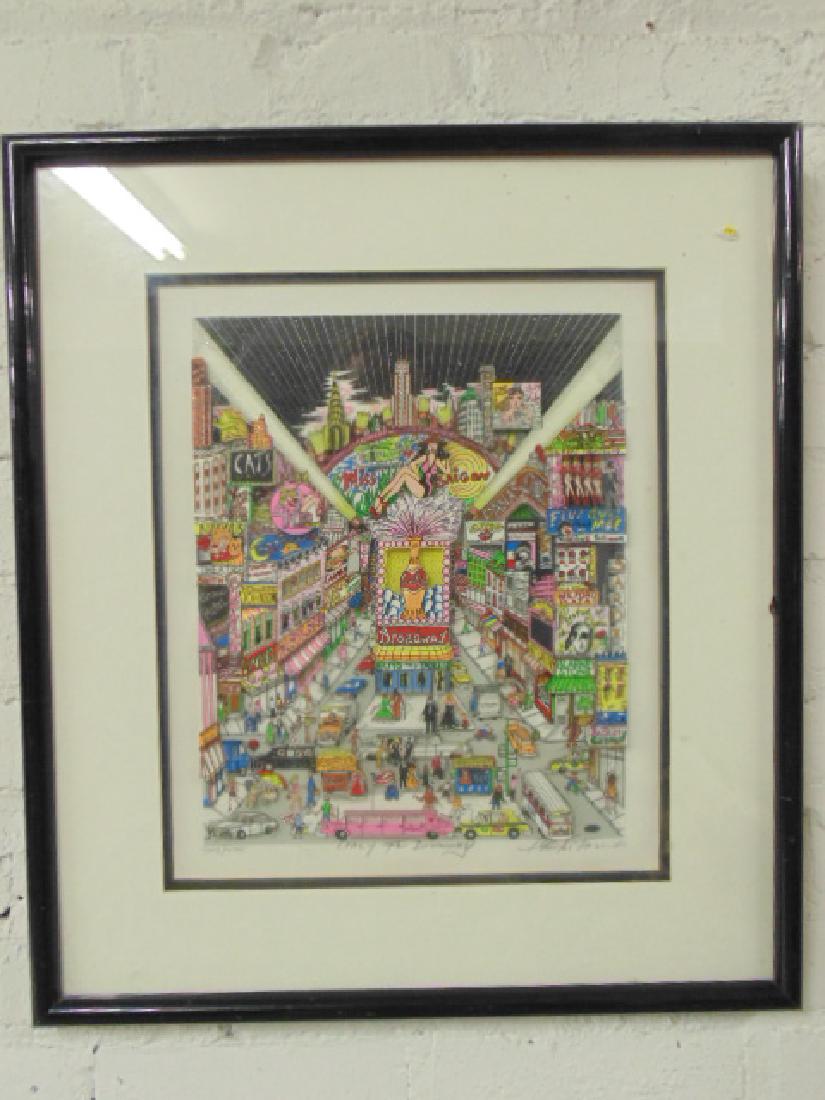 Mixed media , "Crazy for Broadway", Charles Fazzino (1 of 9)