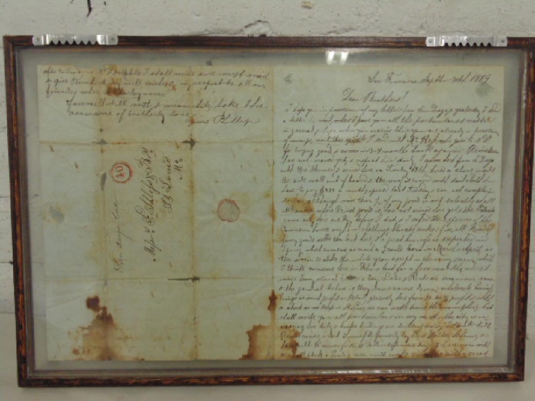 Letter, San Francisco, San Diego, 1849, to St. Louis (1 of 7)