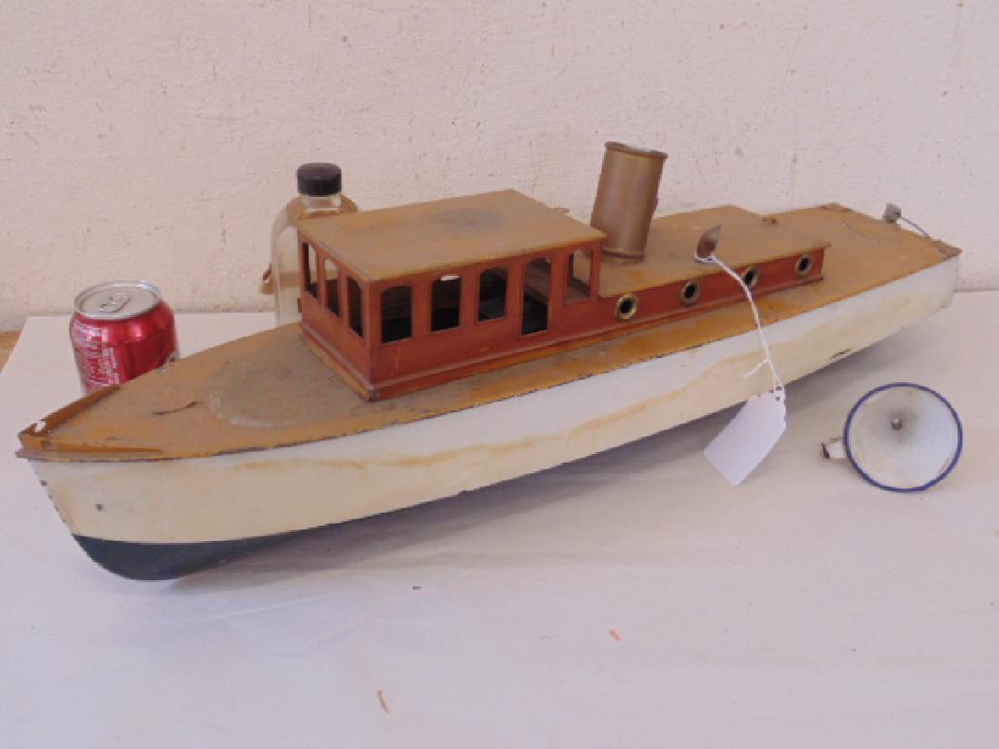 Steam tin plate paint decorated boat (1 of 7)
