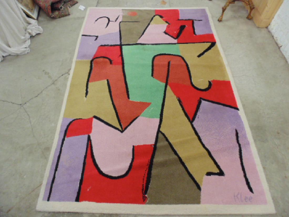 Mid Century Danish wool rug, Art Line design by Paul (1 of 9)
