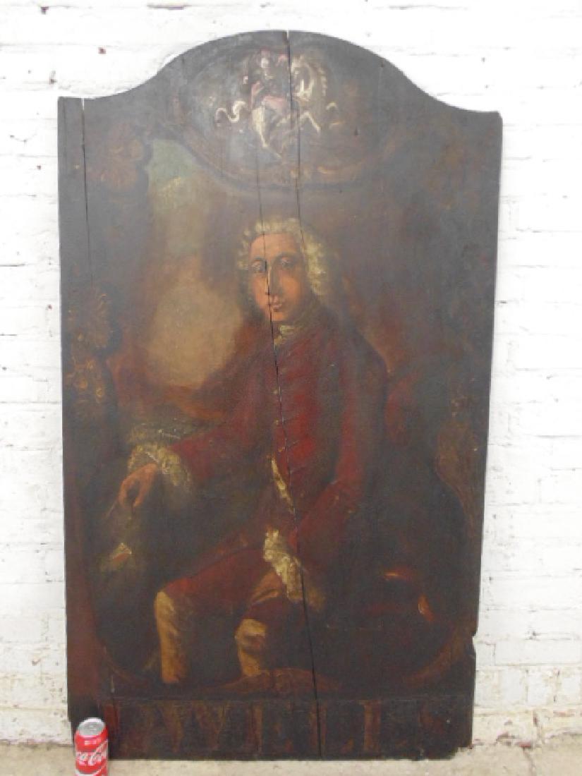 Early King George 3rd tavern sign, "J. Wells" (1 of 8)