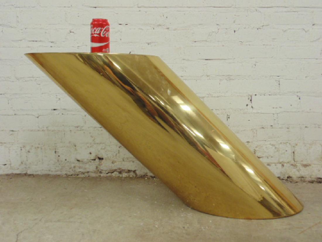 Polished brass angled stand by Bruton (1 of 4)
