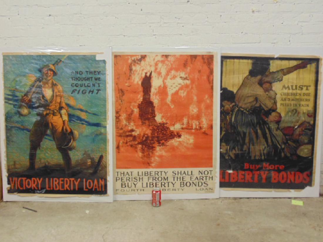 3 WW1 US Liberty Loan, Bond posters, including "Must (1 of 8)