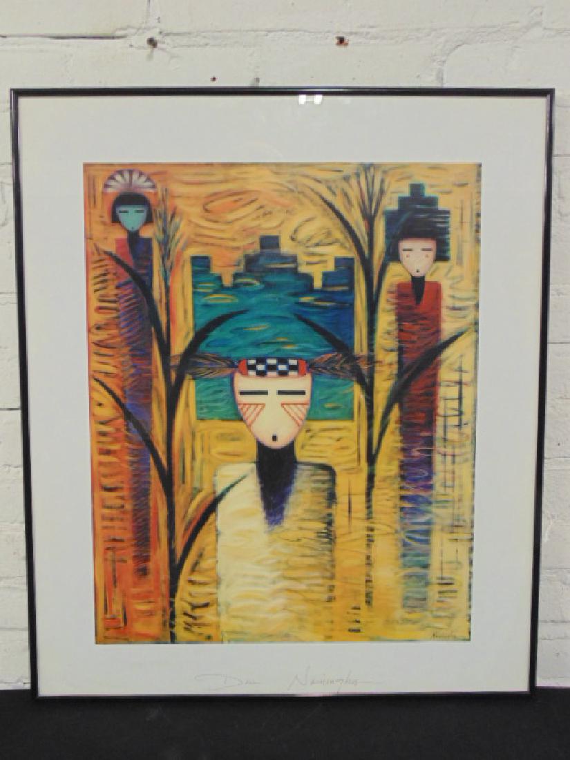 Print, in color, 3 figures, signed Dan Namingha (1 of 5)