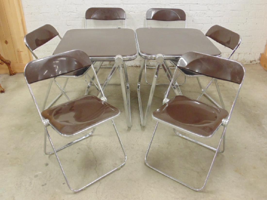 Anonima Castelli Italian, 6 folding chairs & 2 folding (1 of 10)