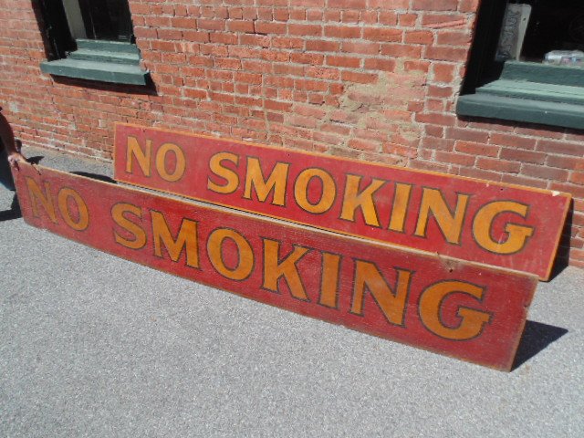 2 large ferry, "No Smoking " double sided signs (1 of 4)