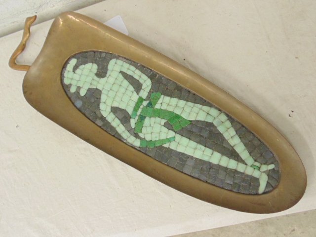 Mosaic & copper Mexican tray, hand wrought (1 of 6)