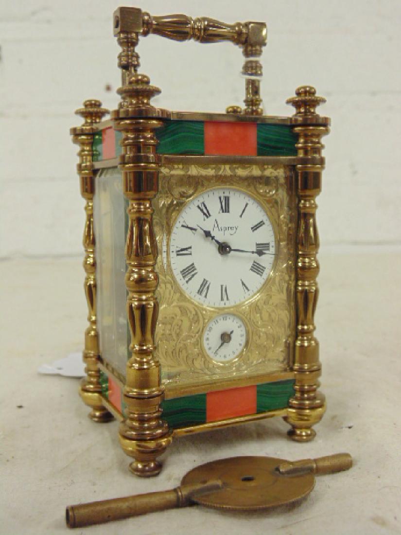 Asprey miniature brass carriage clock (1 of 6)