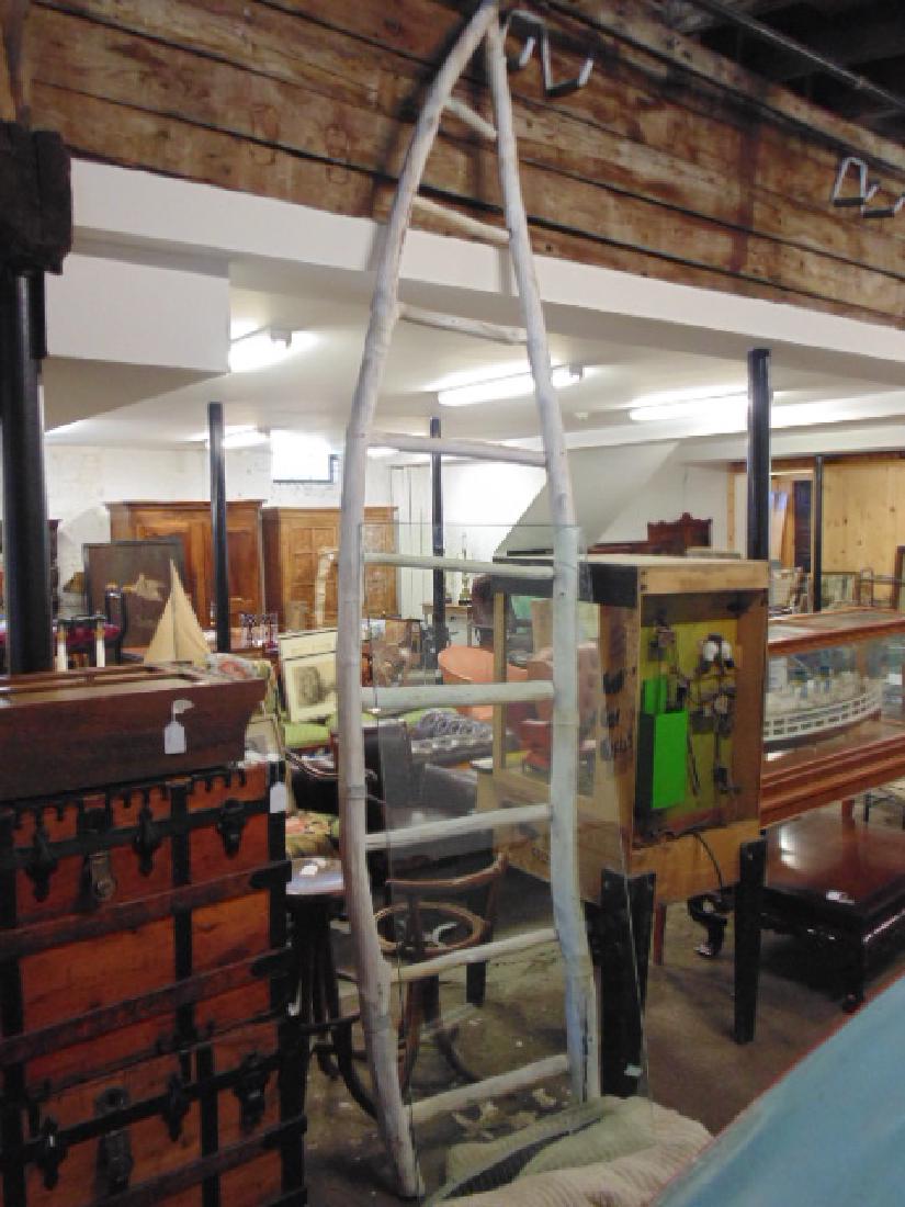 Rustic white painted Kiva ladder by Jane Schneider (1 of 4)