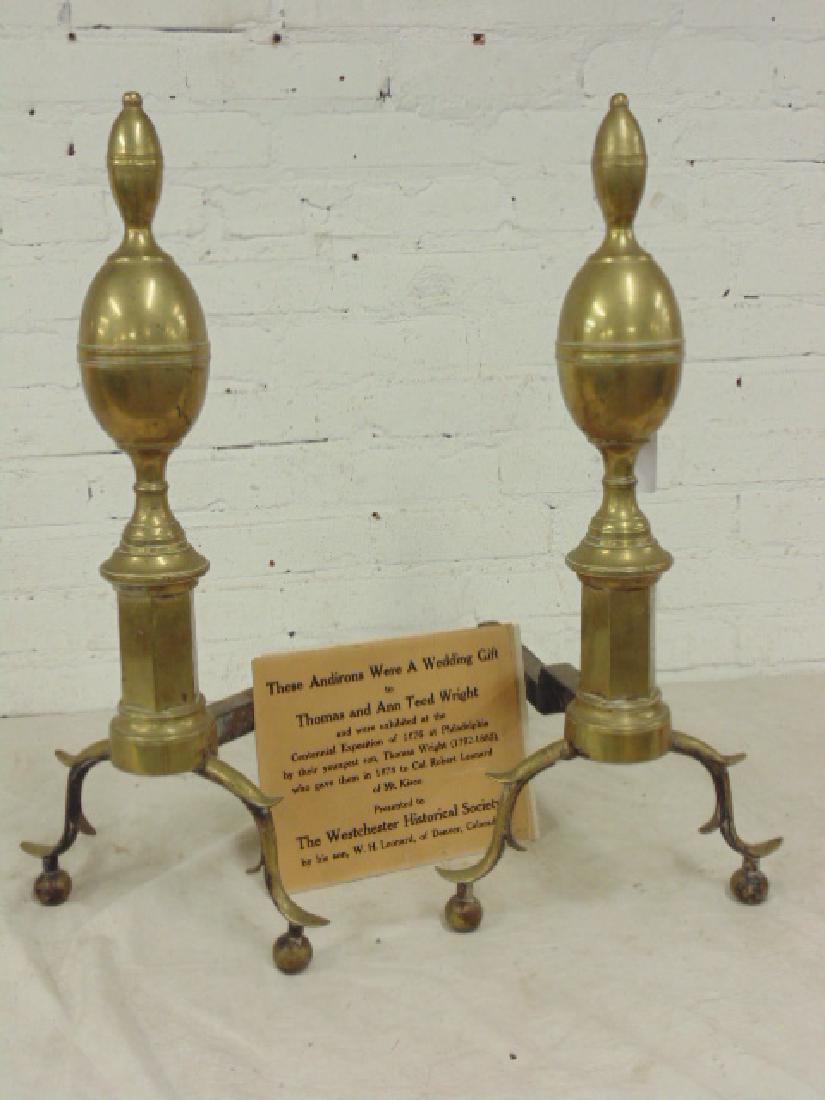 Double lemon top andirons, Centennial expo of 1876 (1 of 6)