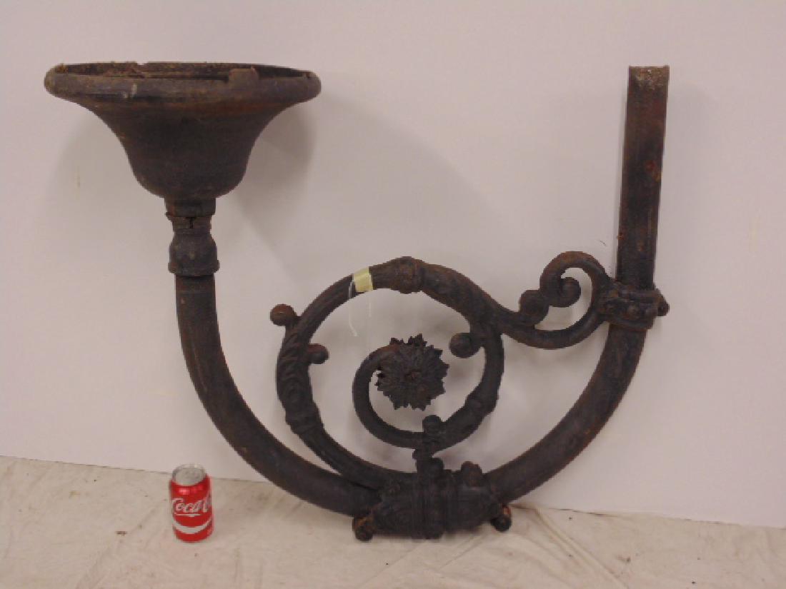 Iron fixture, street light, no shade, "U" (1 of 4)