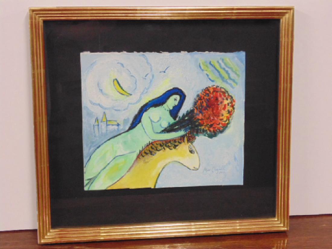 Watercolor, original art, Marc Chagall 1953 (1 of 6)