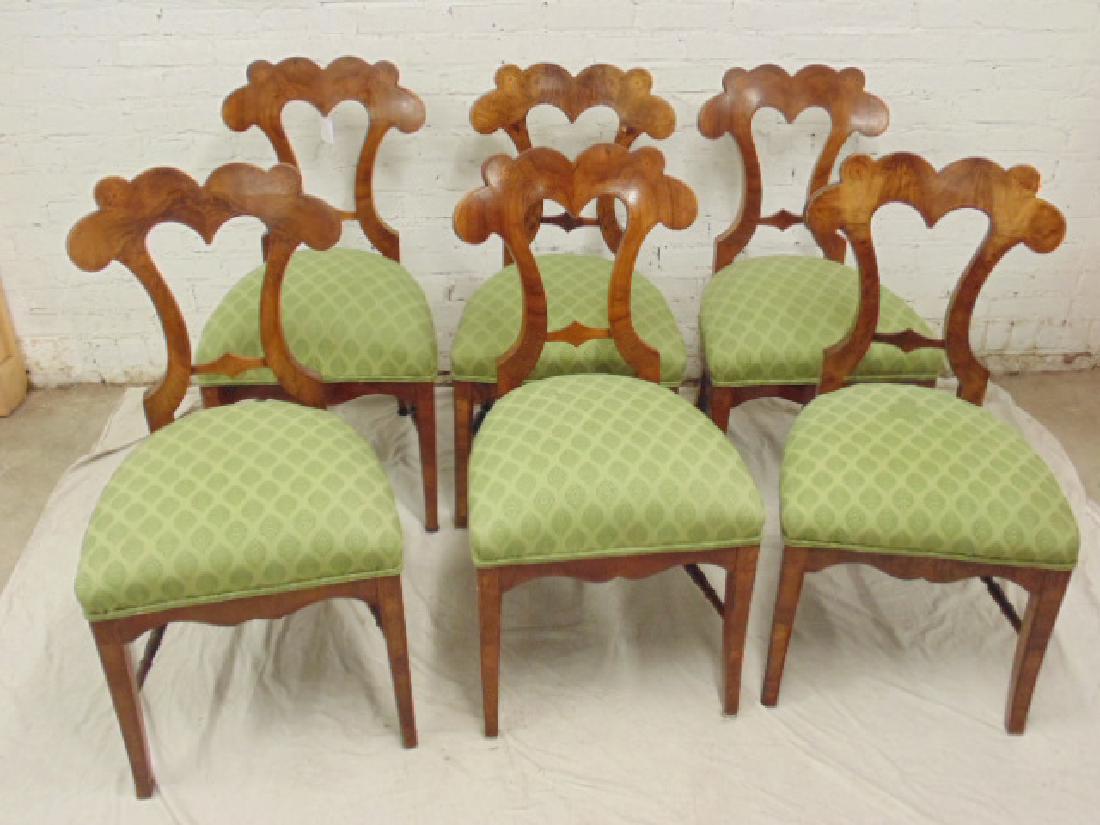 Set of 6 Biedermeier dining chairs, inlaid (1 of 9)