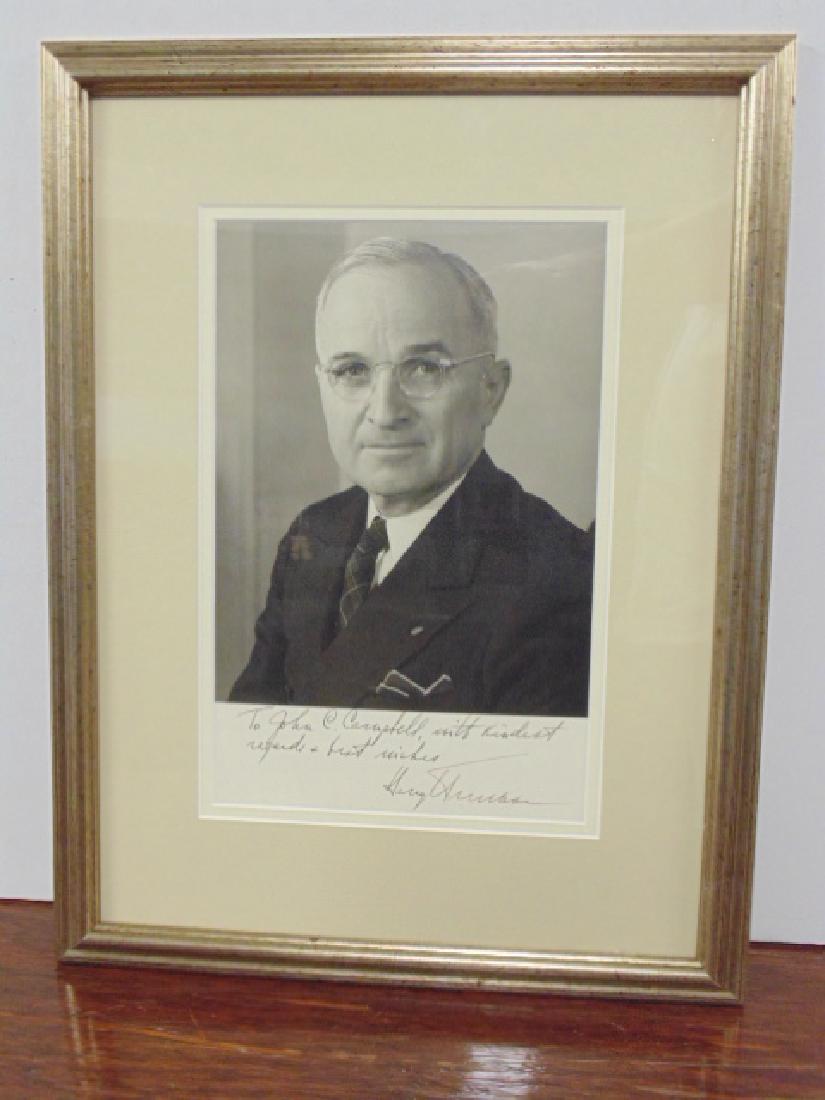 Signed photograph, Harry Truman, "To John Campbell" (1 of 5)