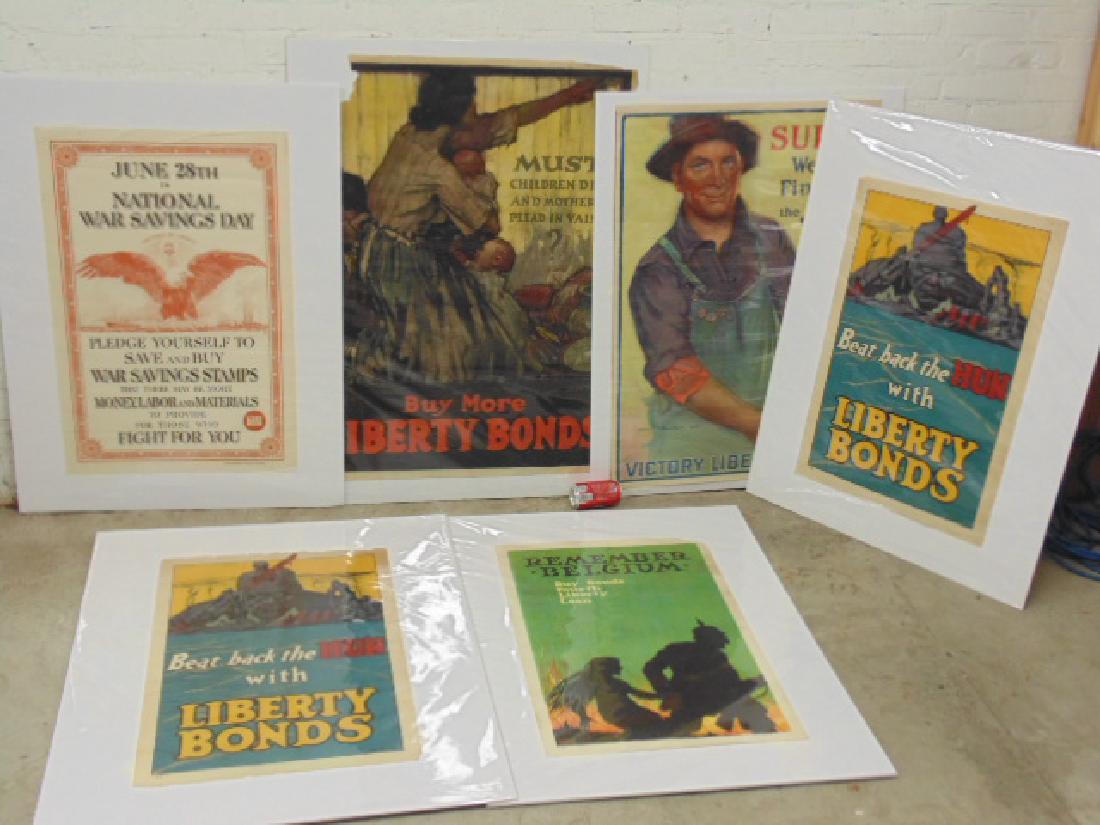 Lot 6 vintage WW! Liberty Loan posters (1 of 8)