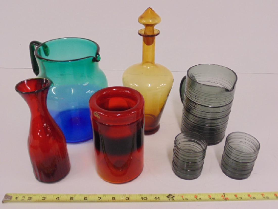 mid Century art glass including pitcher, vase by Boda (1 of 5)