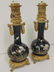 Pair French porcelain enameled bronze mounted lamps - 2