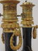 Pair French porcelain enameled bronze mounted lamps - 5