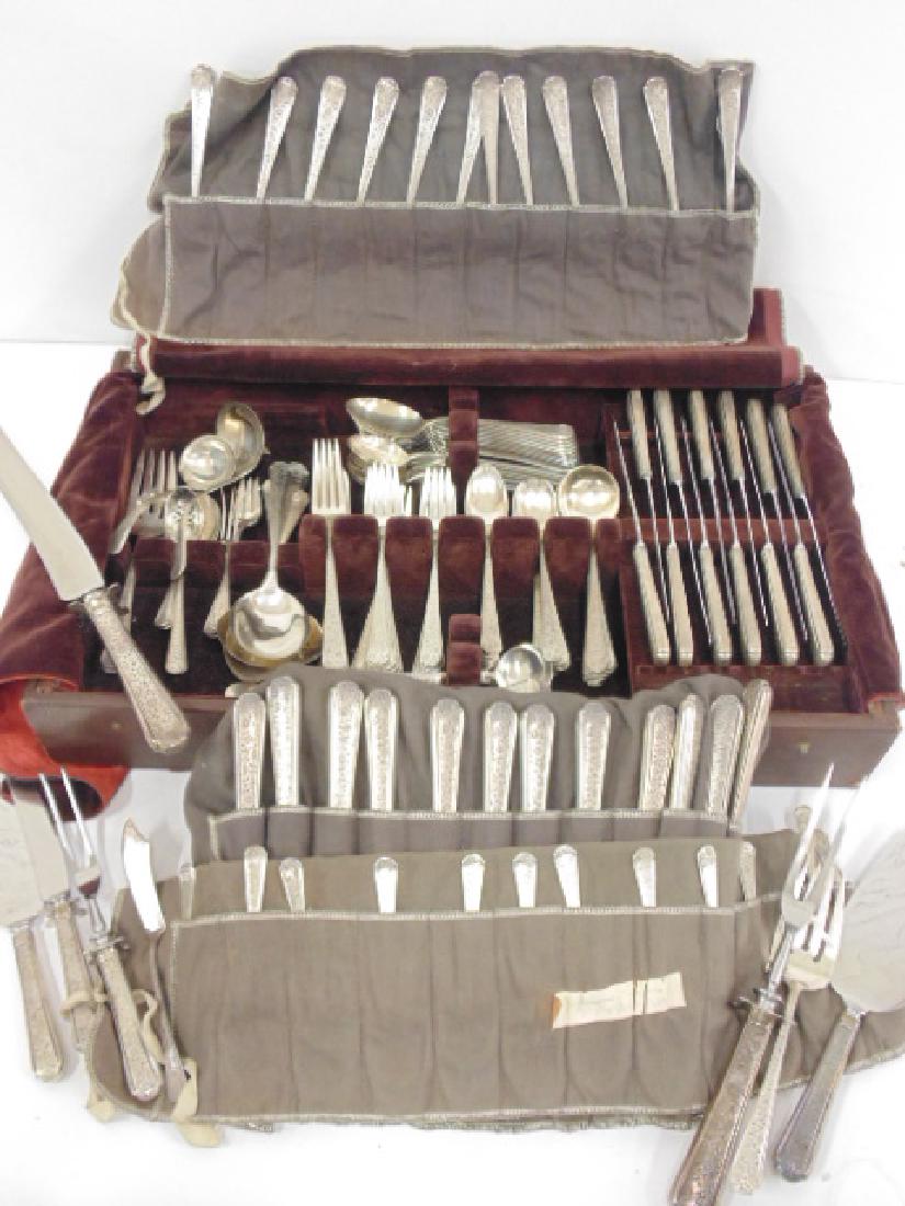 Set sterling flatware by Towle, floral pattern, 1932 (1 of 8)