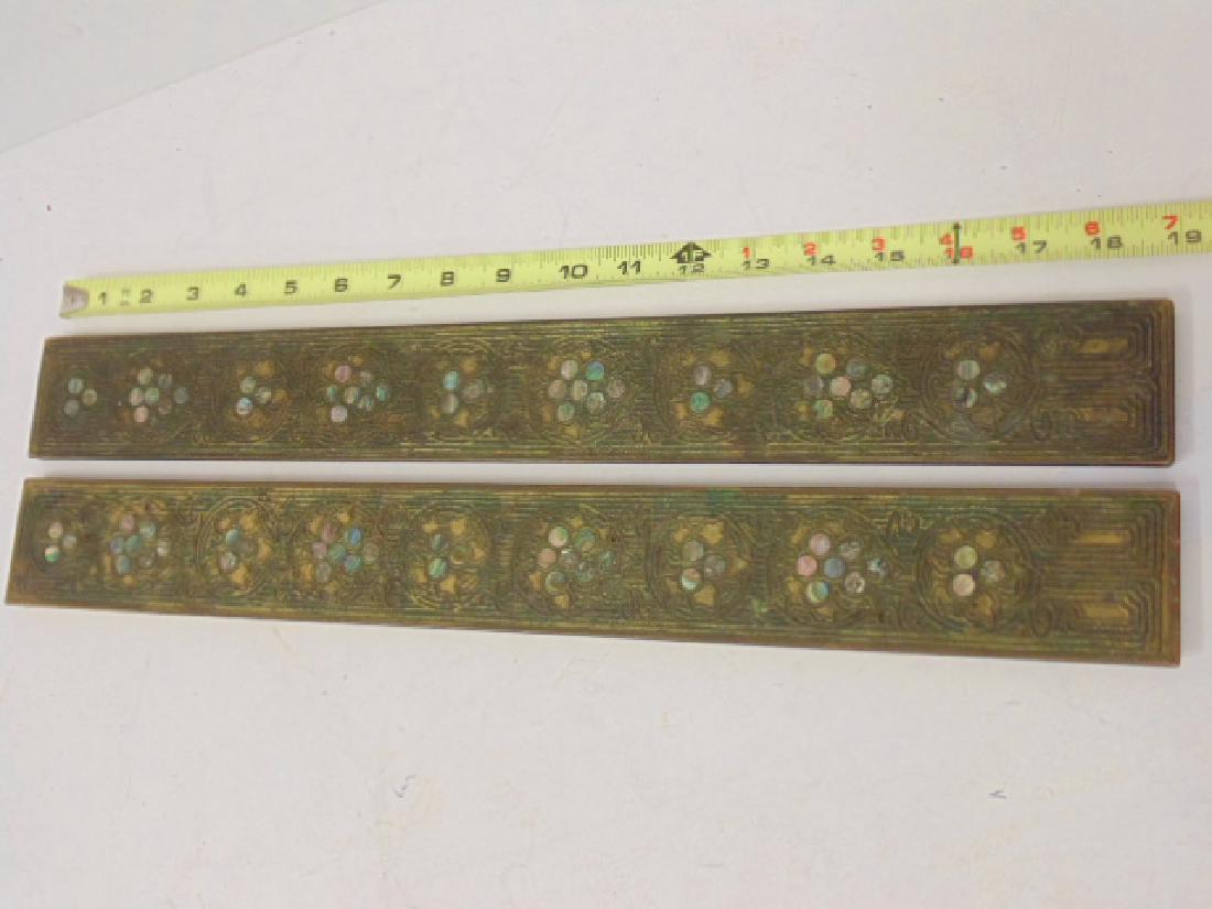 Pair bronze Tiffany Studios blotter ends (1 of 7)