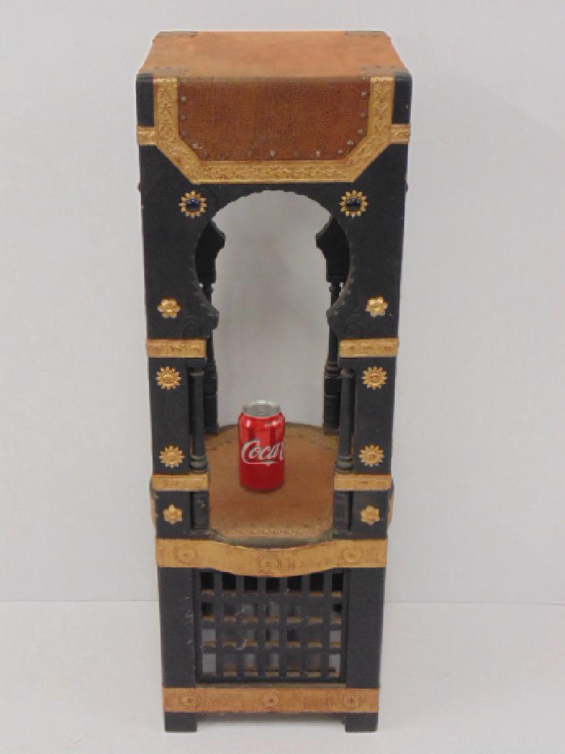 Mixed material pedestal Carlos Bugatti style (1 of 10)