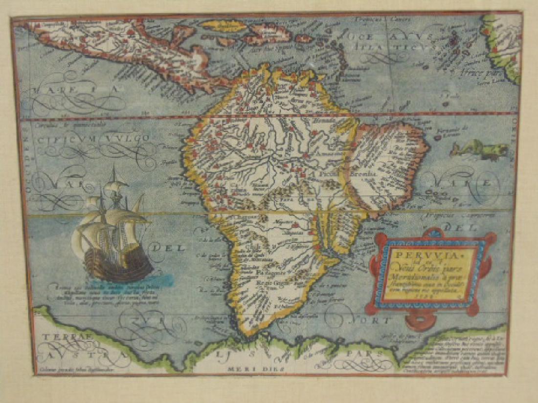 Antique map, south America, 1598, Johann Bussemacher (1 of 9)