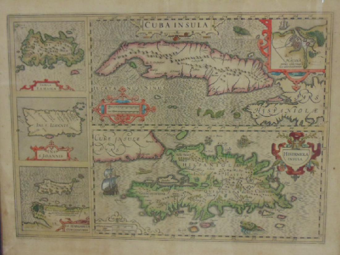 Map, Cuba Insula Hispaniola I.S. Margareta Cum (1 of 9)