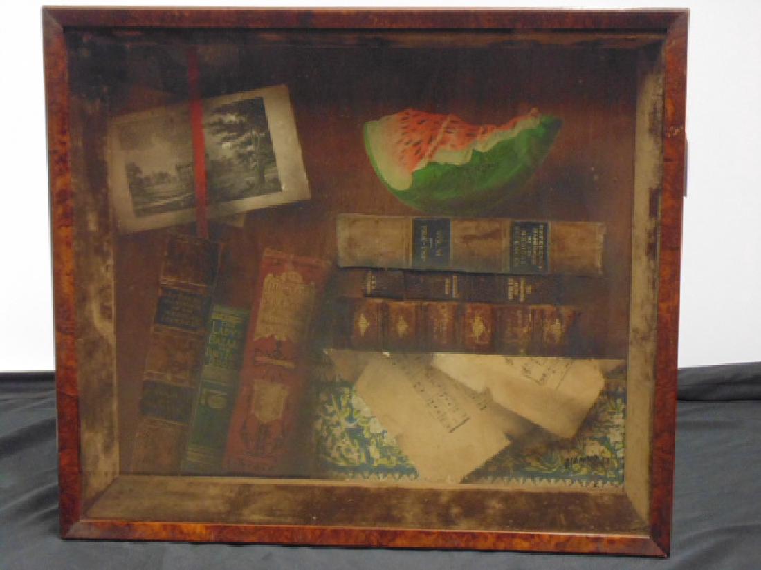 Victorian still life in shadow box frame (1 of 7)