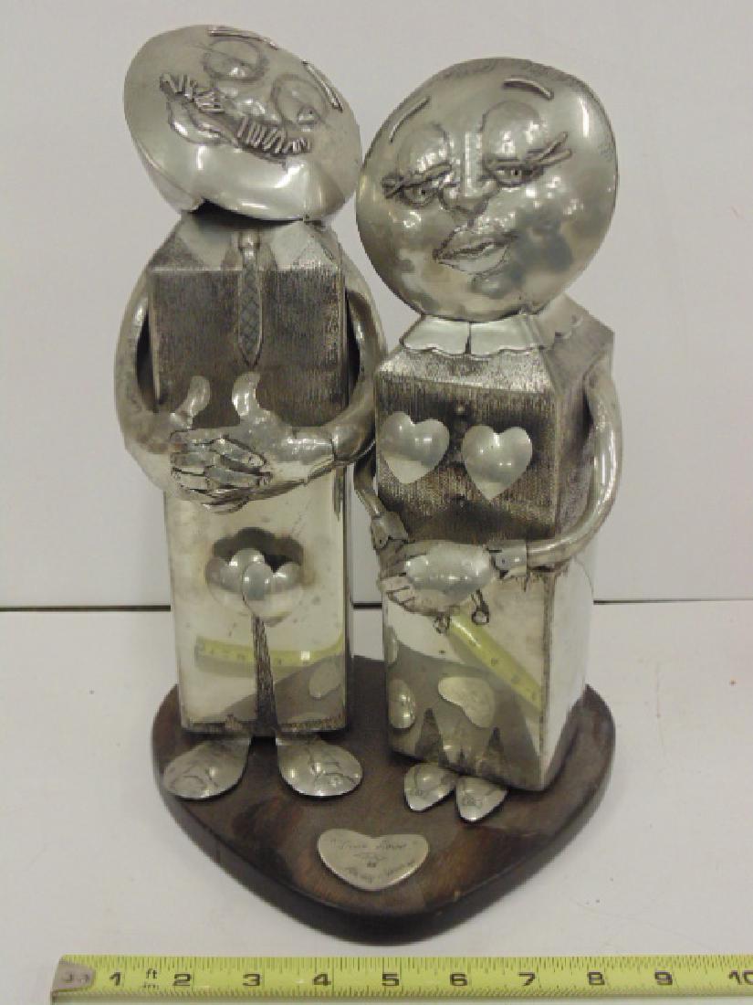 Metal mid Century sculpture, "True Love",  Shirley (1 of 5)