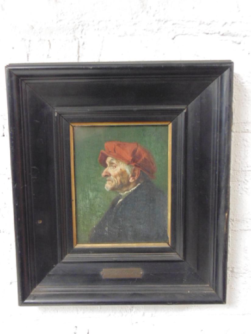 Painting, portrait old man, signed Otto Seitz (1 of 6)